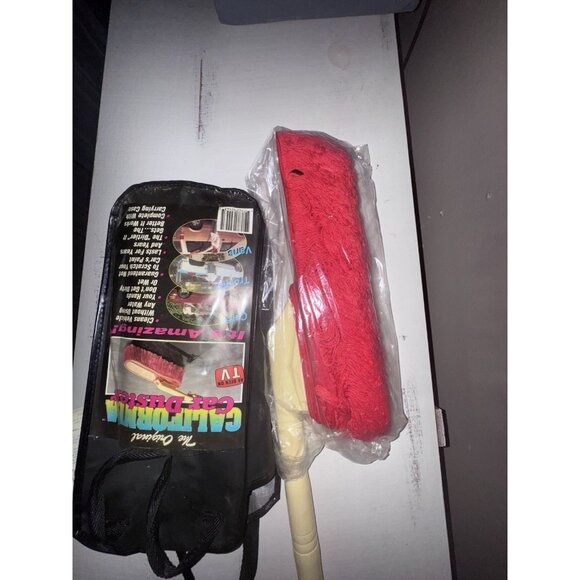 New The Original California Car Duster (Plastic Handle/ Red Fiber) Vintage NOS - Picture 4 of 9
